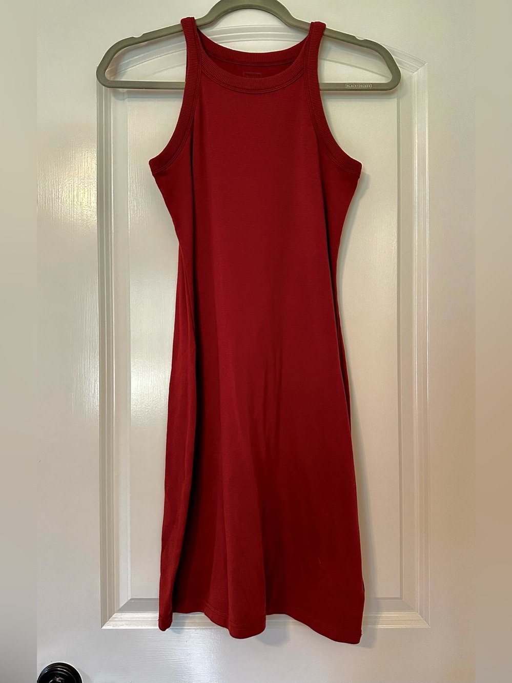 GAP Brick Red Racerback Body Con Midi Dress